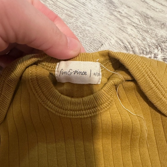 Infant Mustard Ribbed Bodysuit - Picture 2 of 2